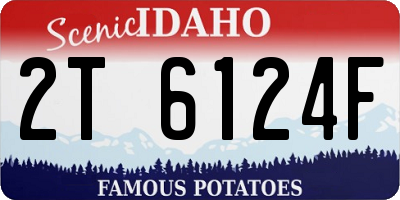 ID license plate 2T6124F