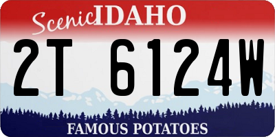 ID license plate 2T6124W