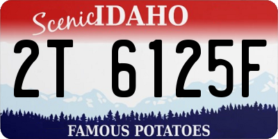 ID license plate 2T6125F