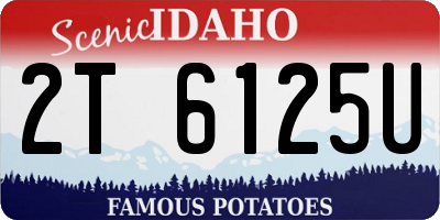 ID license plate 2T6125U