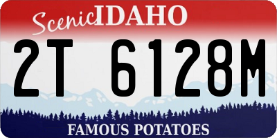 ID license plate 2T6128M
