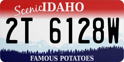 ID license plate 2T6128W