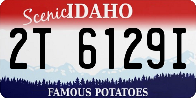 ID license plate 2T6129I