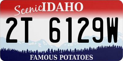 ID license plate 2T6129W