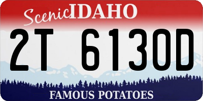 ID license plate 2T6130D