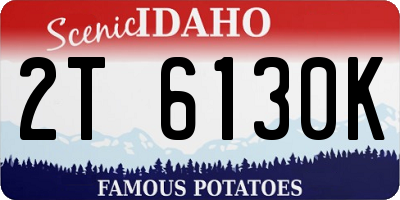 ID license plate 2T6130K