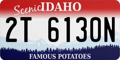ID license plate 2T6130N