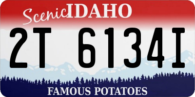 ID license plate 2T6134I