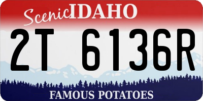 ID license plate 2T6136R