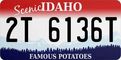ID license plate 2T6136T