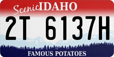 ID license plate 2T6137H