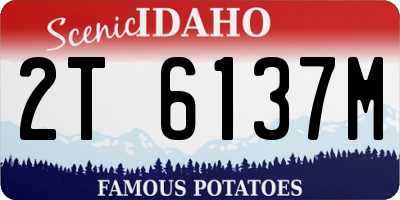 ID license plate 2T6137M
