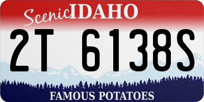 ID license plate 2T6138S
