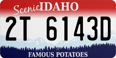 ID license plate 2T6143D