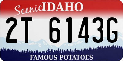 ID license plate 2T6143G