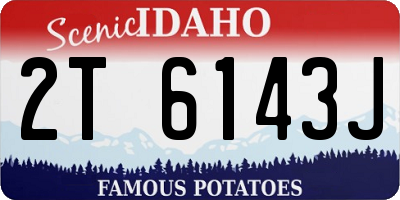 ID license plate 2T6143J