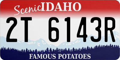 ID license plate 2T6143R