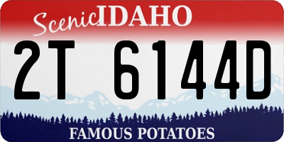 ID license plate 2T6144D