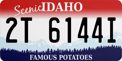 ID license plate 2T6144I