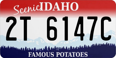 ID license plate 2T6147C