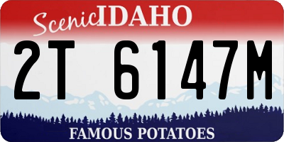 ID license plate 2T6147M