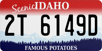 ID license plate 2T6149D