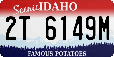 ID license plate 2T6149M