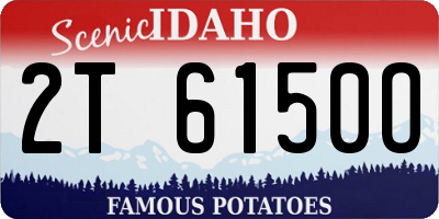 ID license plate 2T6150O