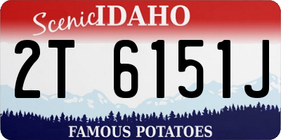 ID license plate 2T6151J