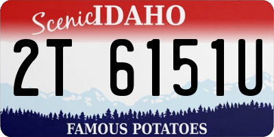 ID license plate 2T6151U