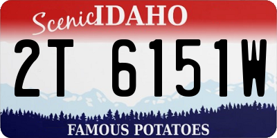 ID license plate 2T6151W