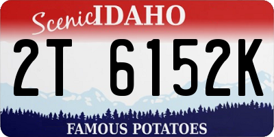 ID license plate 2T6152K