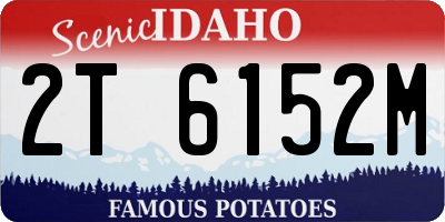 ID license plate 2T6152M