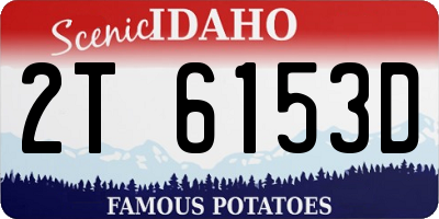 ID license plate 2T6153D