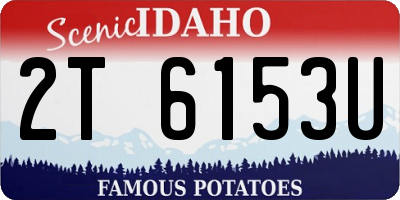 ID license plate 2T6153U