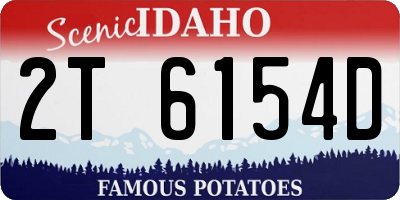ID license plate 2T6154D