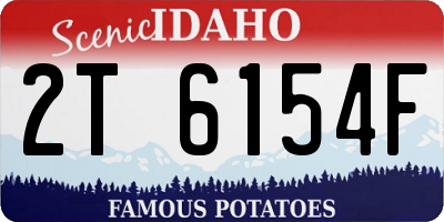 ID license plate 2T6154F