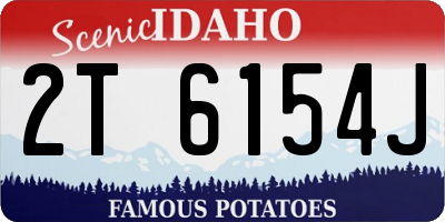 ID license plate 2T6154J