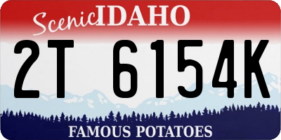 ID license plate 2T6154K