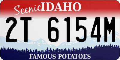 ID license plate 2T6154M