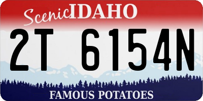 ID license plate 2T6154N