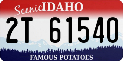 ID license plate 2T6154O