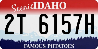 ID license plate 2T6157H