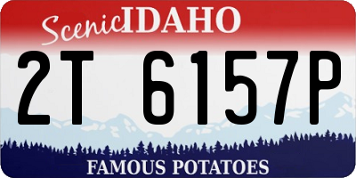 ID license plate 2T6157P