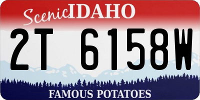 ID license plate 2T6158W