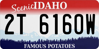 ID license plate 2T6160W