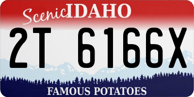 ID license plate 2T6166X