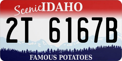 ID license plate 2T6167B
