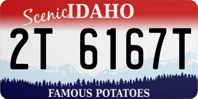 ID license plate 2T6167T