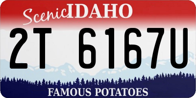 ID license plate 2T6167U